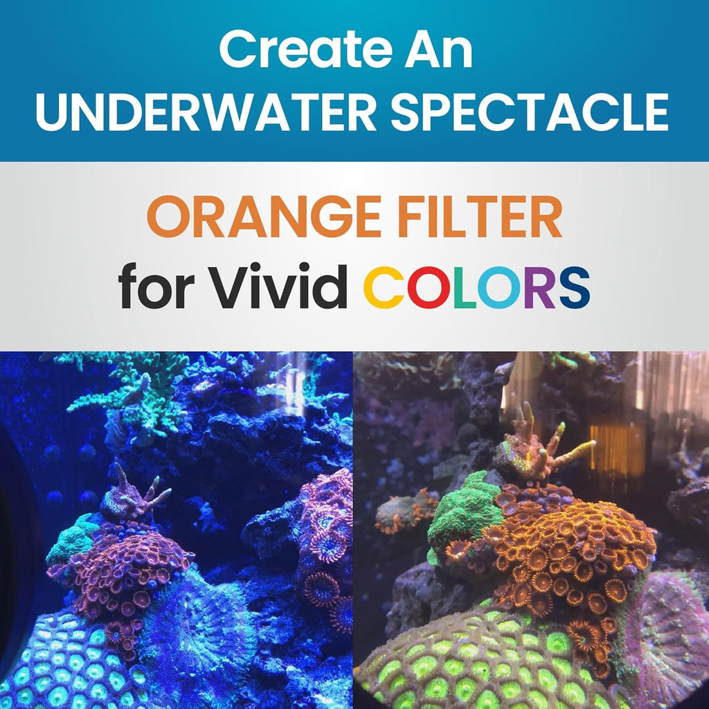 Flipper Flip-Kick Phone Filter Aquarium Reef Lens with Orange and Yellow Lenses