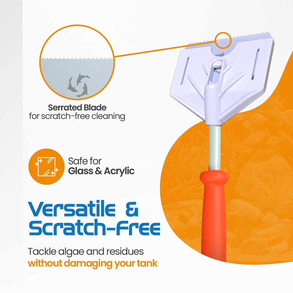 Flipper Platinum Aquarium Hand Scraper for Glass and Acrylic Tanks 10"