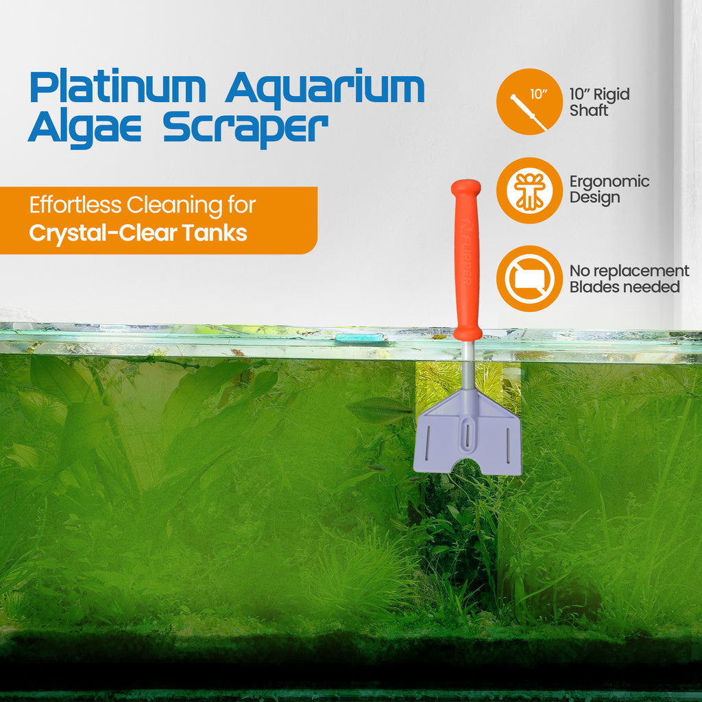 Flipper Platinum Aquarium Hand Scraper for Glass and Acrylic Tanks 10"
