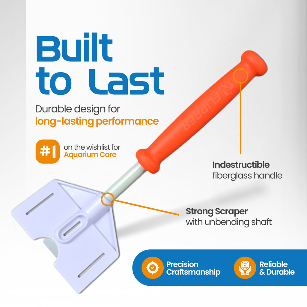 Flipper Platinum Aquarium Hand Scraper for Glass and Acrylic Tanks 10"