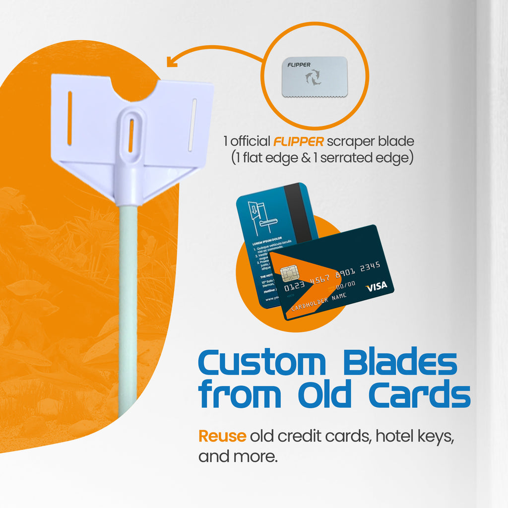 Flipper Platinum Aquarium Hand Scraper for Glass and Acrylic Tanks 10"