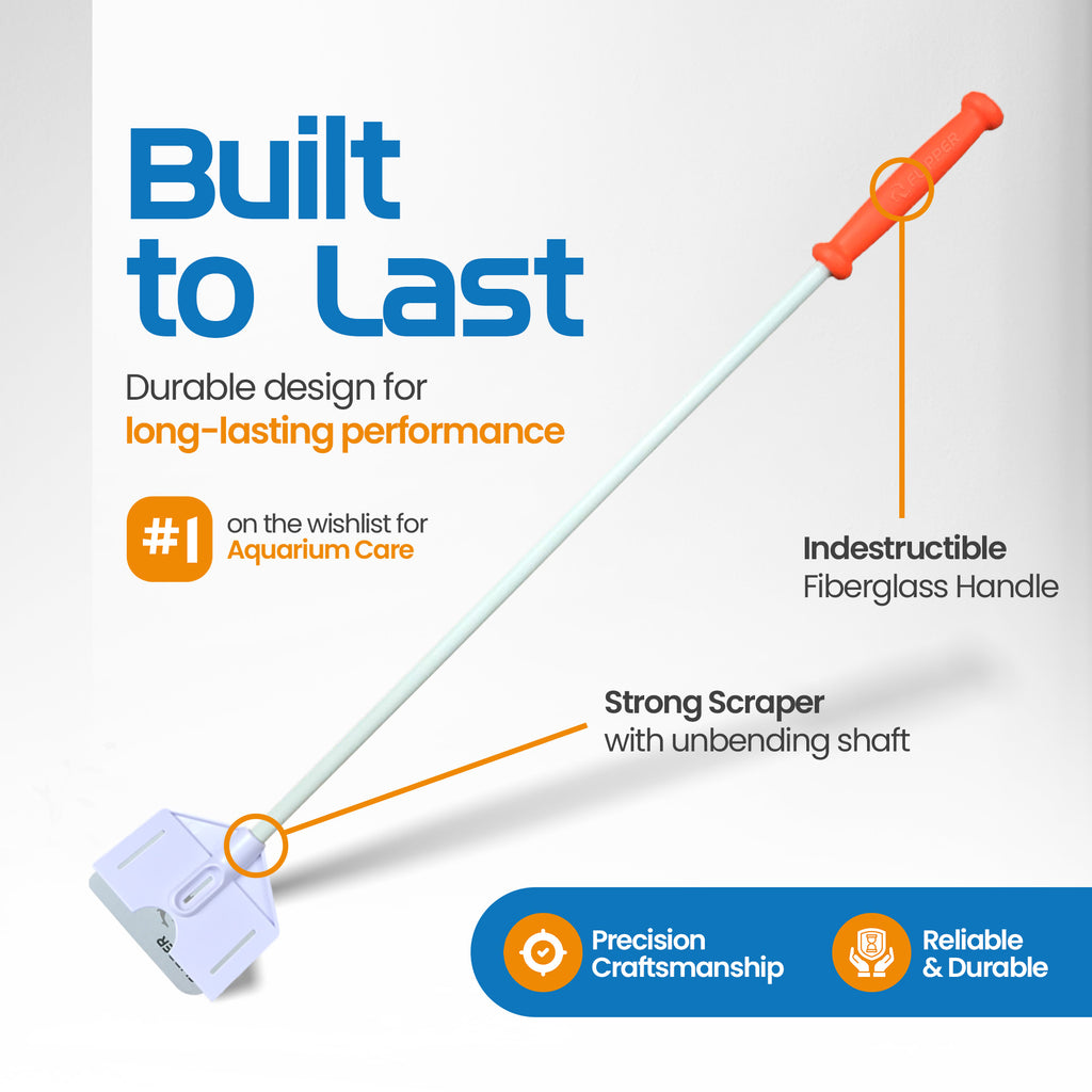 Flipper Platinum Aquarium Hand Scraper for Glass and Acrylic Tanks 18"