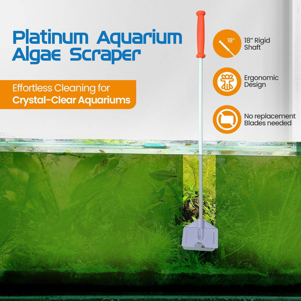 Flipper Platinum Aquarium Hand Scraper for Glass and Acrylic Tanks 18"