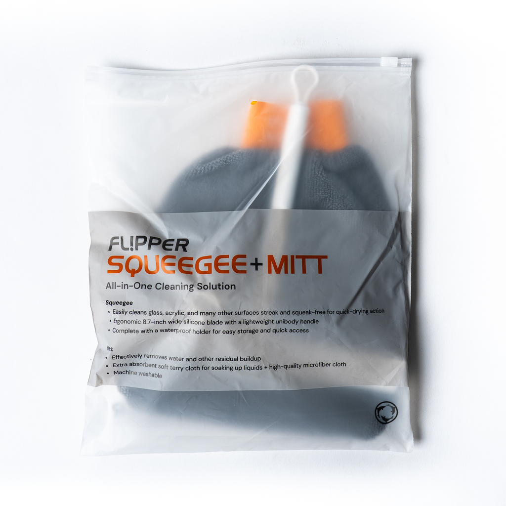 Flipper Squeegee + Mitt cleaning solution packaging on a white background